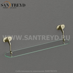 741991 Полочка из стекла 60 см, цвет Золотистый Kerasan ACCESSORIES Италия