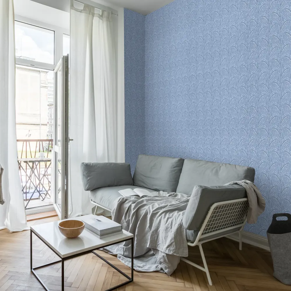 Обои флизелиновые Ateliero Kiyar синие 1.06 м 38332-04 STLM-2159796 - Вид №4