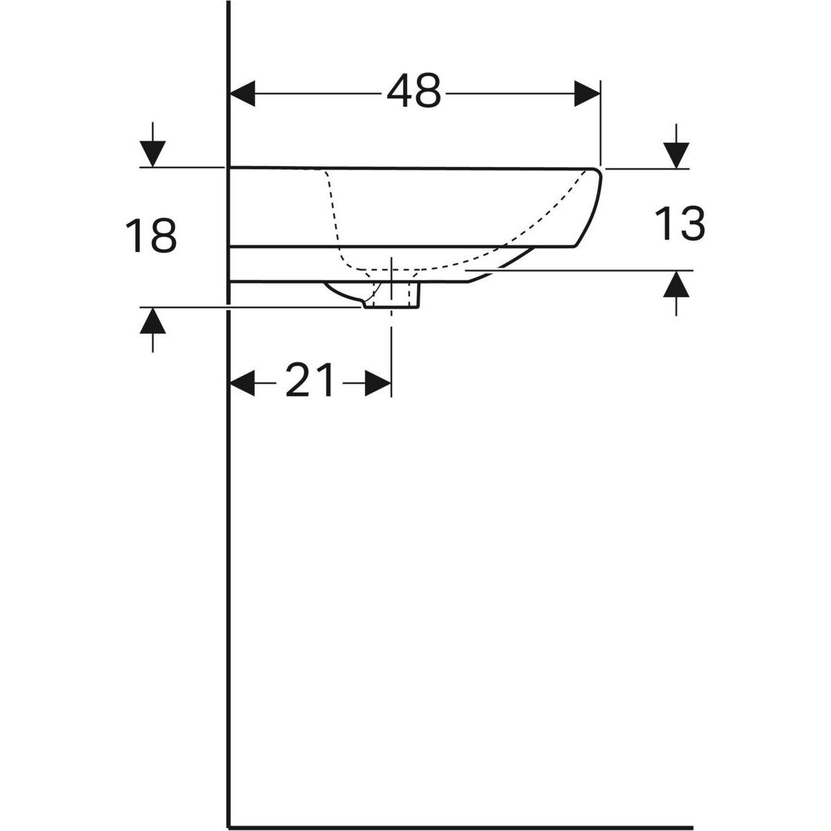 Стеклянная раковина с переливом Geberit площадь Сельнова ARCH-00046983 - Вид №9