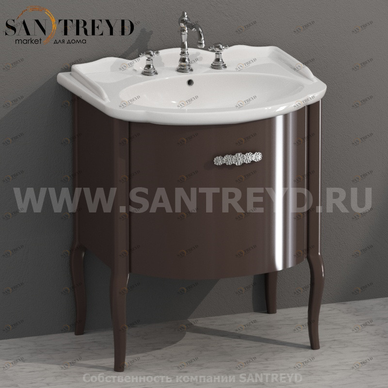 PS071CL Напольная тумба 80 см цвет Какао с молоком Globo Paestum Италия Ceramica Globo