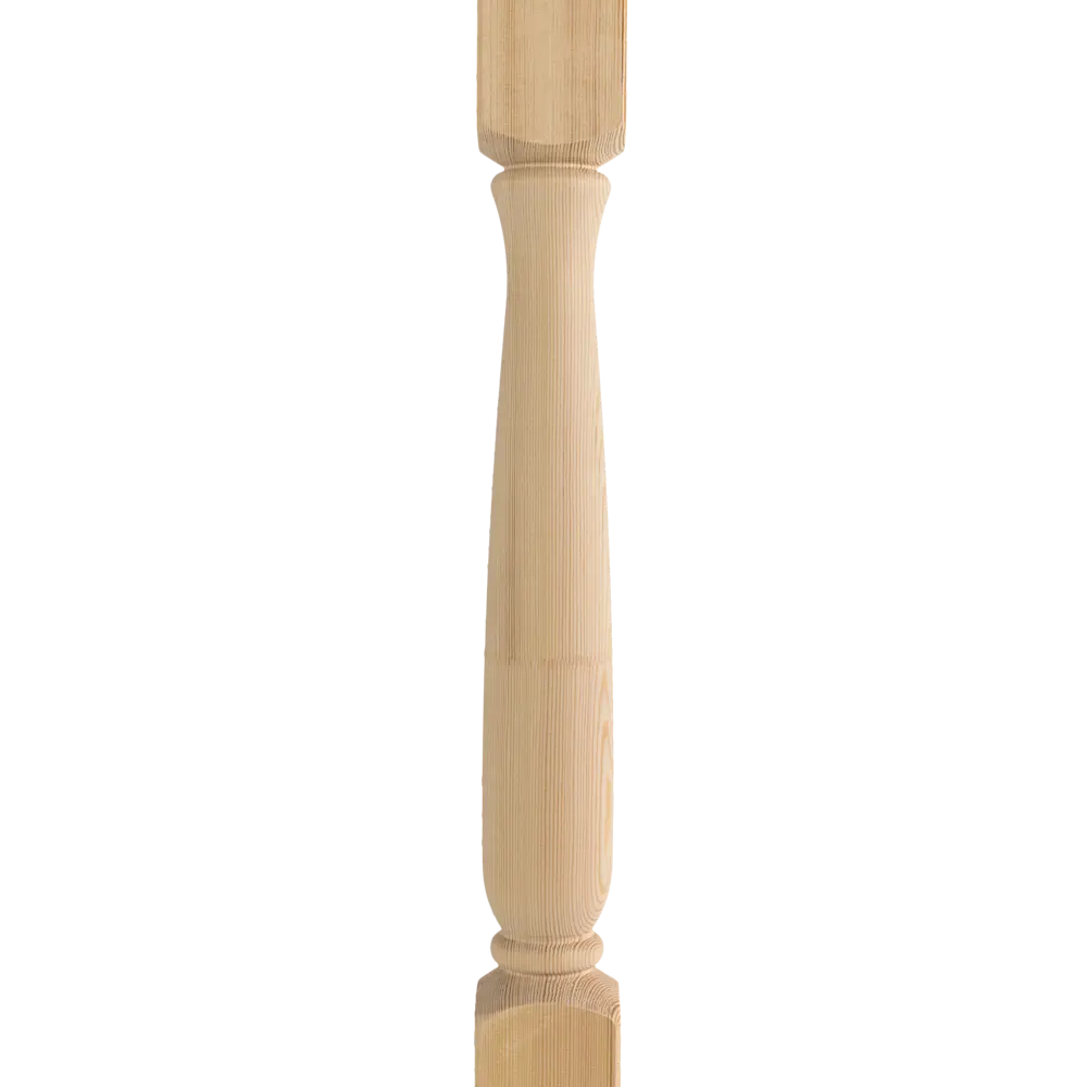 Столб лестничный сращенный хвоя сорт Экстра Амфора 100x100x1100 мм Santreyd STLM-2155382 - Вид №2