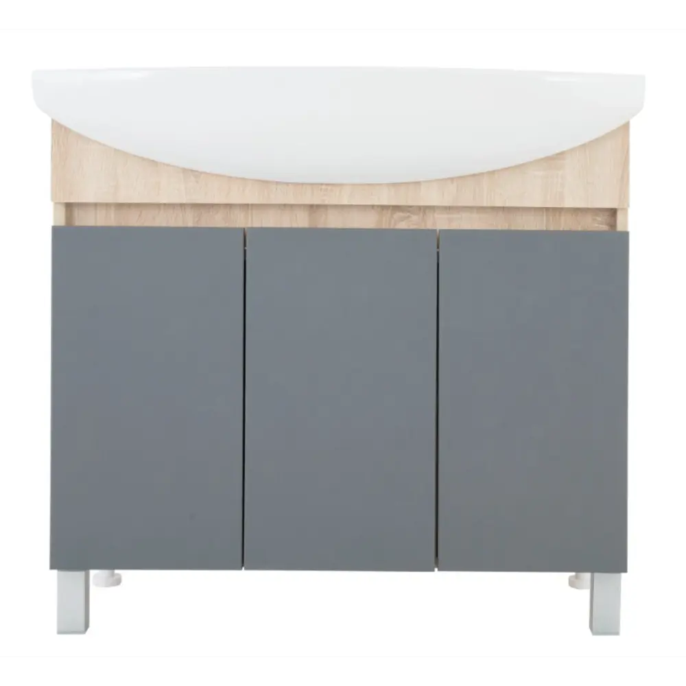 Тумба под раковину Соло 85 см, цвет серый Santreyd STLM-2010074