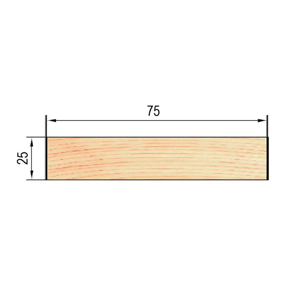 Доска нестроганая 25x75x3000 мм хвоя ФГИС ЛК 82017666 STLM-2041065 Santreyd  - Вид №3