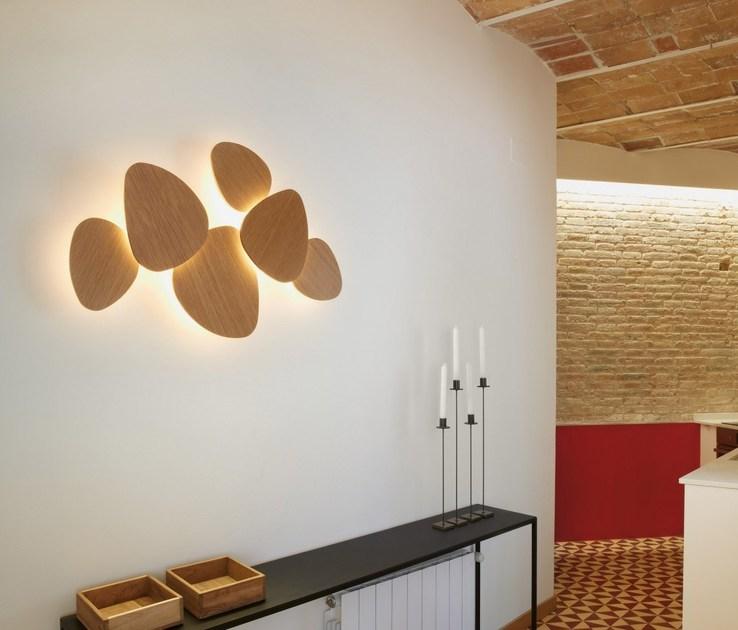 BOVER Светодиодный настенный светильник из бука Tria sun-id-1475850 - Вид №2