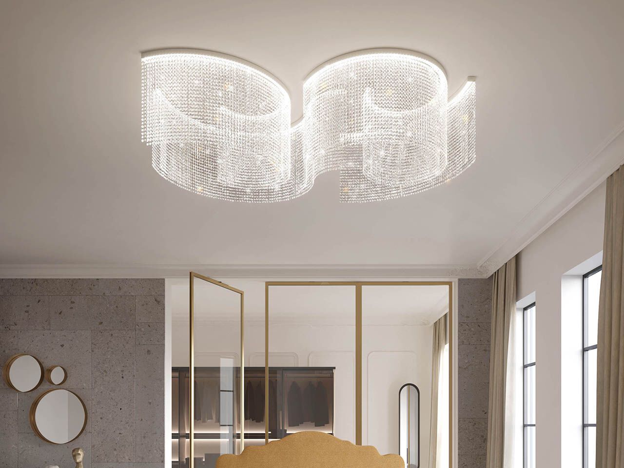 Светодиодный потолочный светильник с кристаллами Masiero Галактика ARCH-00061126