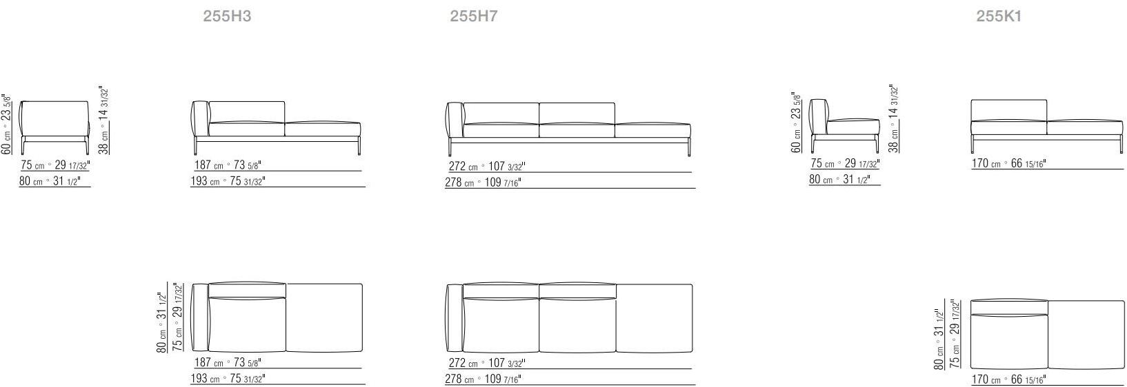 Flexform Секционный диван со съемным чехлом из ткани Romeo sun-id-1480458 - Вид №17