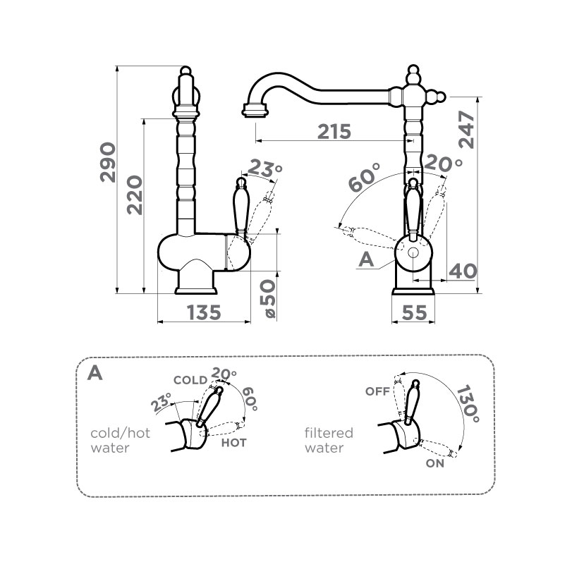 Смеситель для кухни Kyoto 2 Plus G OMOIKIRI 4994353 - Вид №4