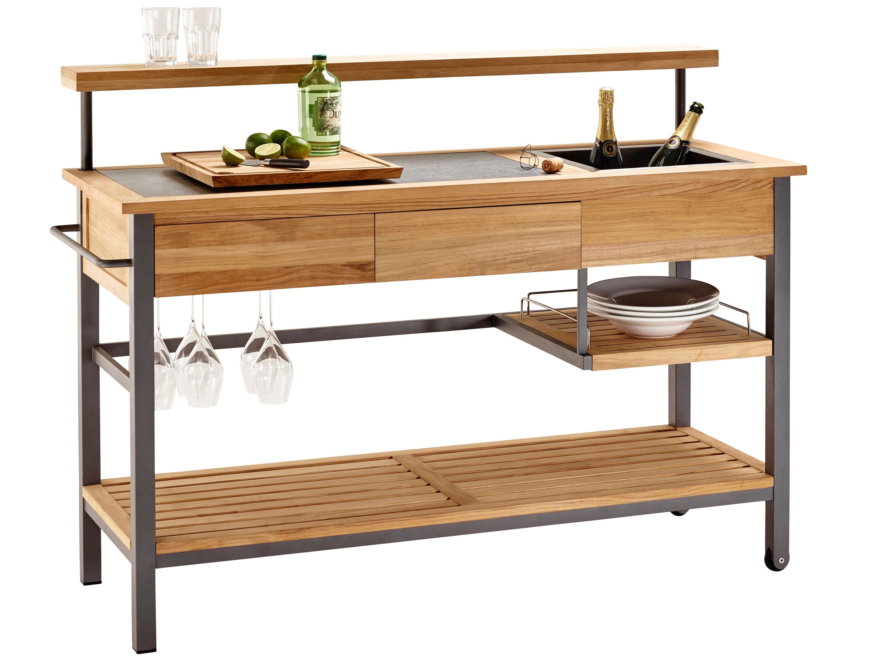 Садовая тележка из тикового дерева solpuri Butler ARCH-00028386