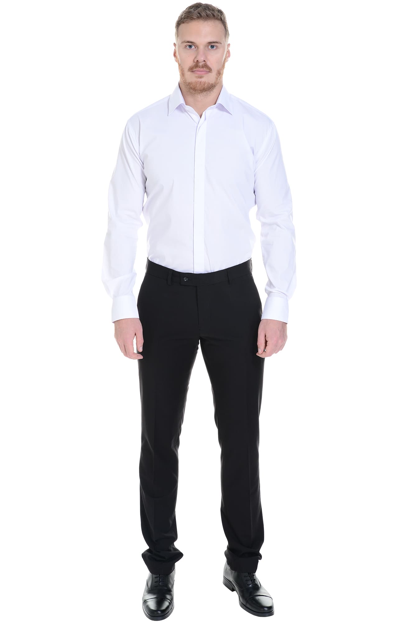 62469 Рубашка мужская  white El-Risto  Корпоративная одежда  размер 43/176-182  - Вид №4