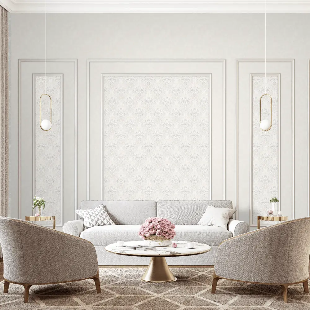 Erismann Renaissan: Флизелиновые обои молочного оттенка для элегантного интерьера 84659741 Renaissance STLM-0053481 - Вид №3