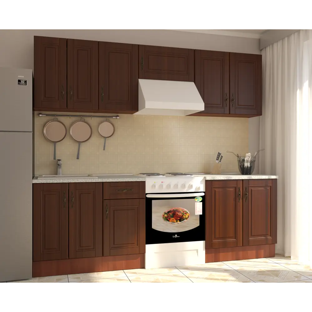 Шкаф навесной Орех 60x67.6x29 см ЛДСП цвет орех Santreyd STLM-2029709 - Вид №9