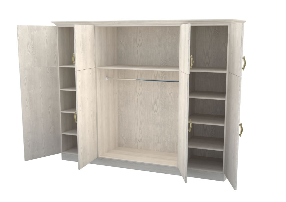 Шкаф распашной четырехстворчатый белый "Эдем" DREAMLINE ЭДЕМ 174493 Белый  - Вид №5