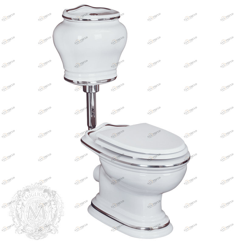 ML.MLD-25.712.BI/ML.MLD-25.738.BI/ML.RIC-29.045.CR/ML.OLV-29.015/ML.OLV-29.013/ML.OLV-29.014.CR Компакт унитаз с бачком Хромированный Migliore  Италия 