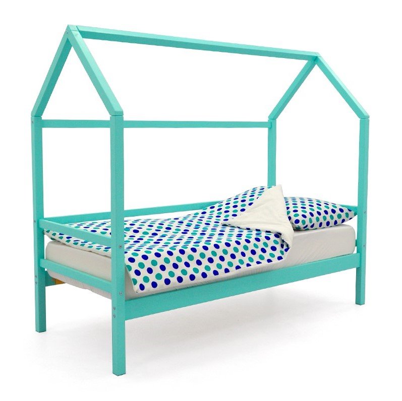 Кровать-домик детская мятная Svogen БЕЛЬМАРКО  00-3833066 Голубой Santreyd  - Вид №1