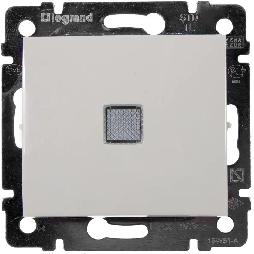 Legrand Valena Classic: одноклавишный выключатель с подсветкой в цвете слоновая кость 11273629
