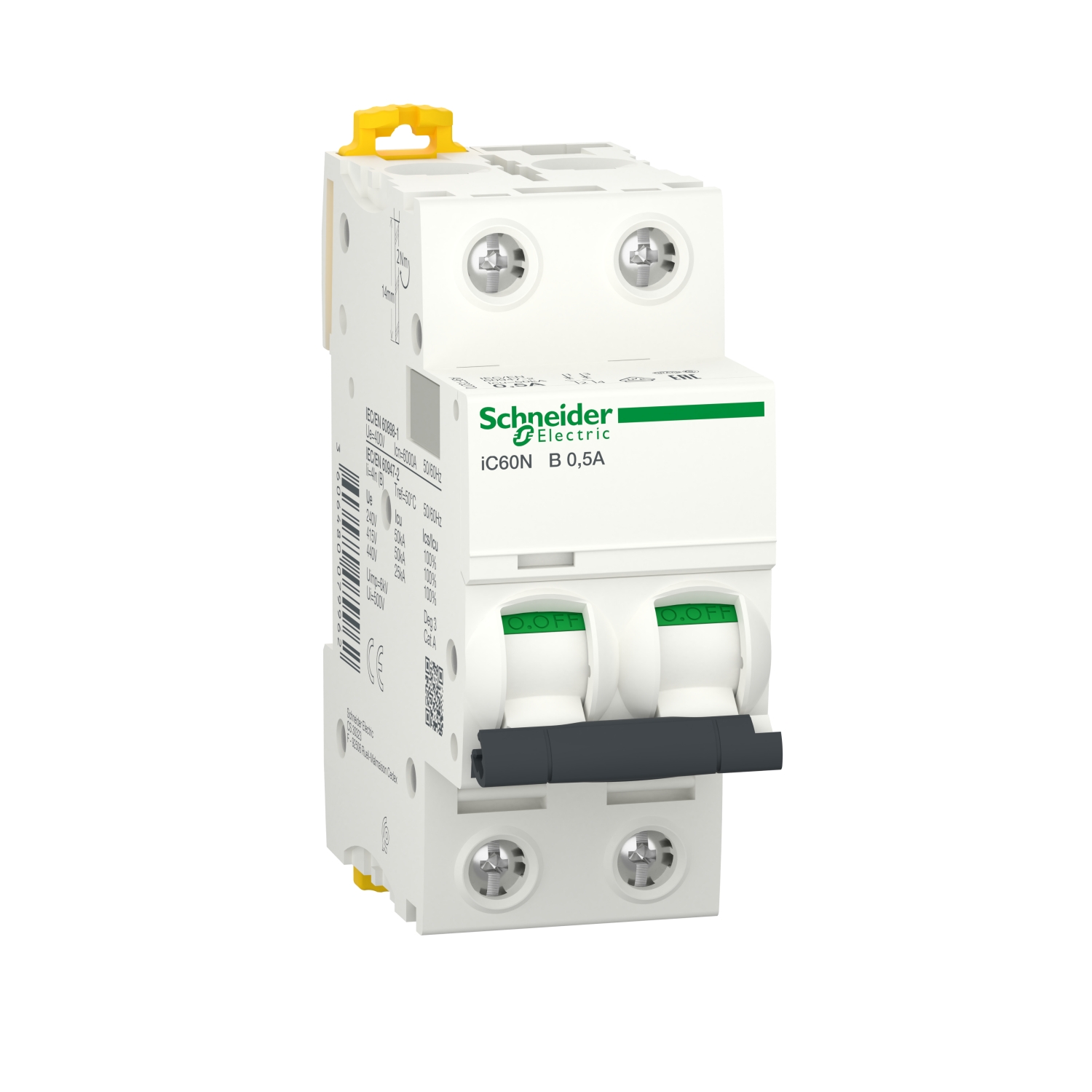A9F73270 Автоматический выключатель Acti9 2P 0.5А (B) 6кА Schneider Electric Acti 9 