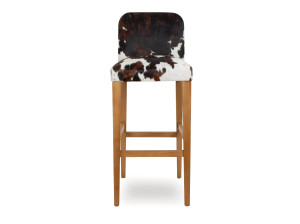 Высокий табурет велюр со спинкой с подставкой для ног