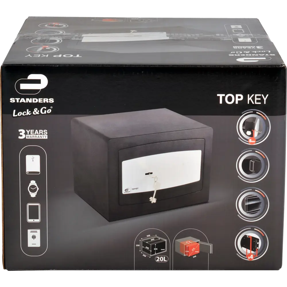 Сейф мебельный Standers N3, ключевой замок, 20 л STLM-2057601 - Вид №8