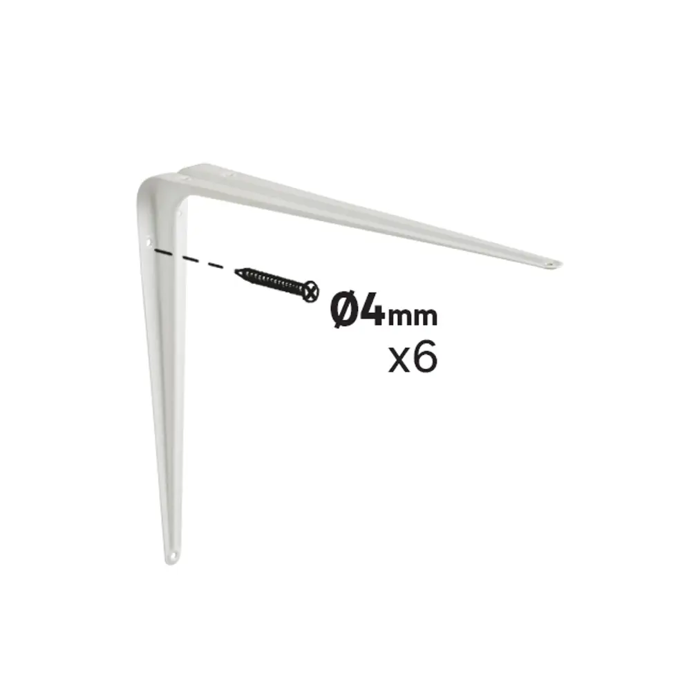 Утилитарный кронштейн Normo 30x35 см нагрузка до 23 кг цвет белый Santreyd STLM-2111795 - Вид №4