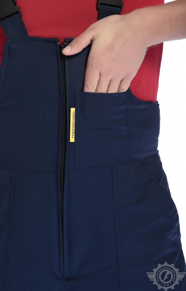 65038 Полукомбинезон "Эксперт" зимний темно-синий  Зимняя спецодежда  размер 60-62/182-188  - Вид №8