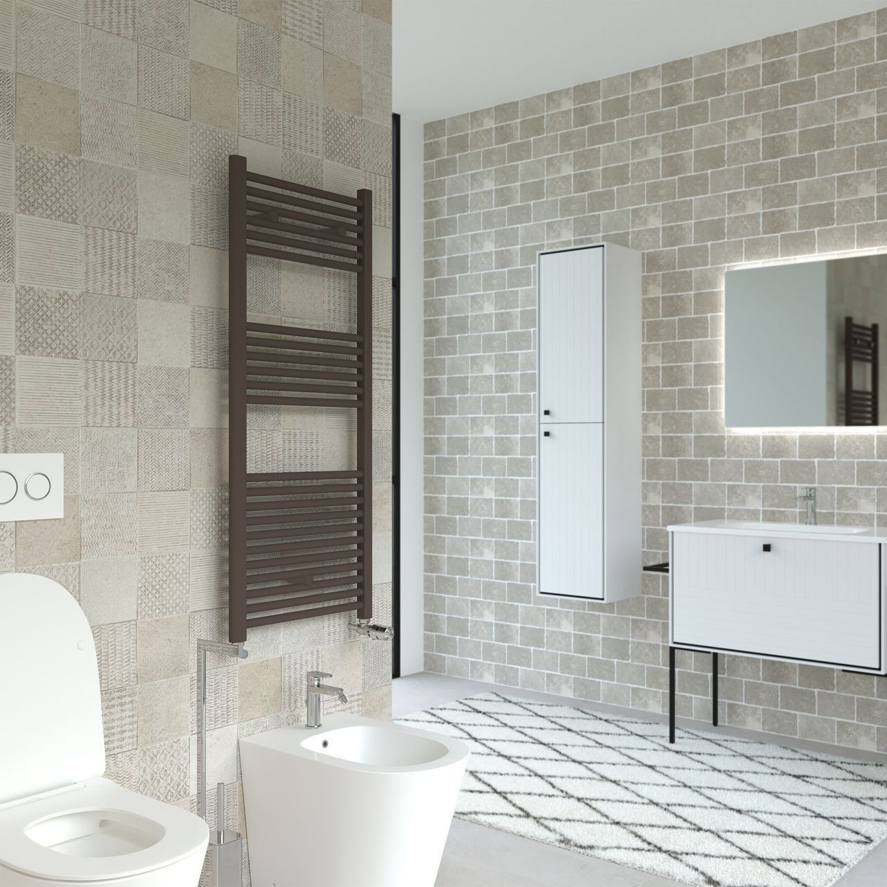 Настенный стальной полотенцесушитель с горячей водой Ercos Опера ARCH-00101025 - Вид №5