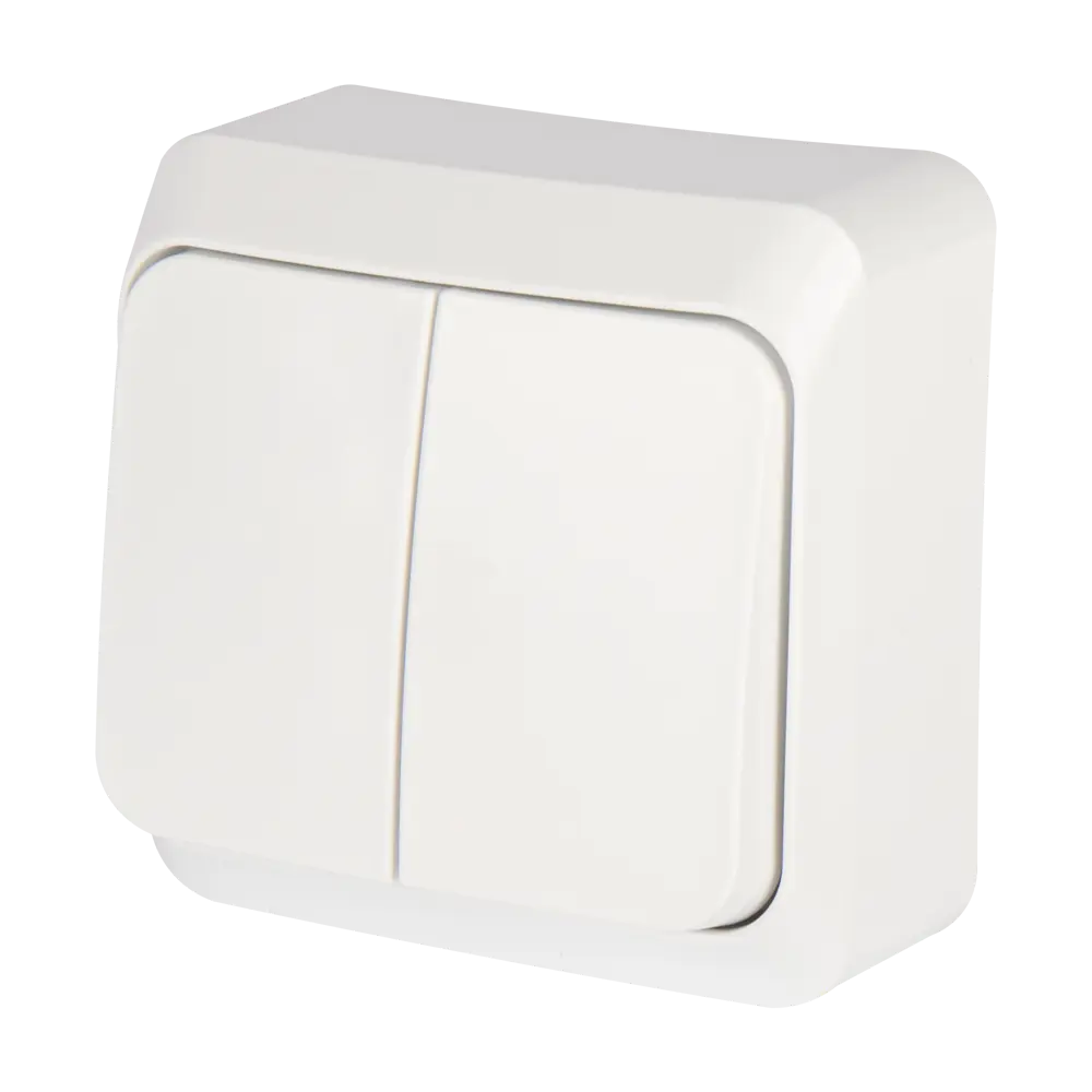 Двуклавишный выключатель SYSTEME ELECTRIC Этюд для управления двумя светильниками 11300957 STLM-0001174