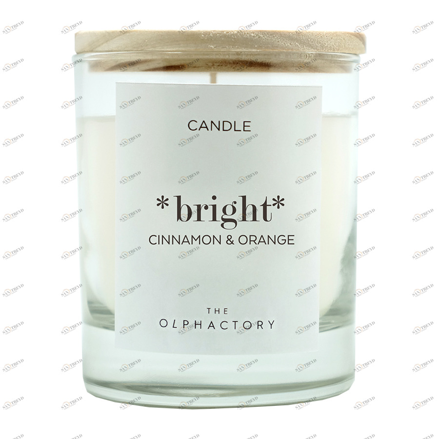 Свеча ароматическая "Корица & Апельсин" Bright AMBIENTAIR  00-3880973 Белый 