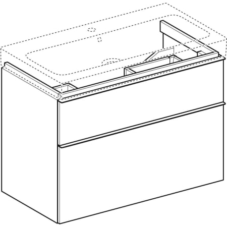 840362000 Шкафчик для раковины Geberit iCon, с двумя выдвижными ящиками Geberit  - Вид №15