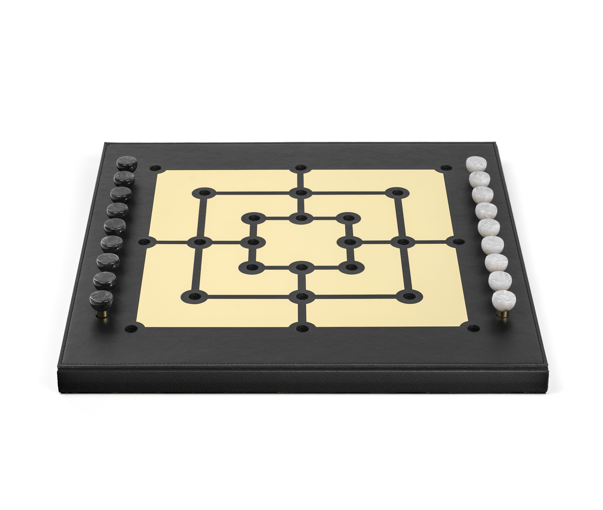 Набор игр Mill Gold - 39X39XH2,5 см / зернистая кожа_лимон Pinetti 00.1030.029.095 - Вид №2