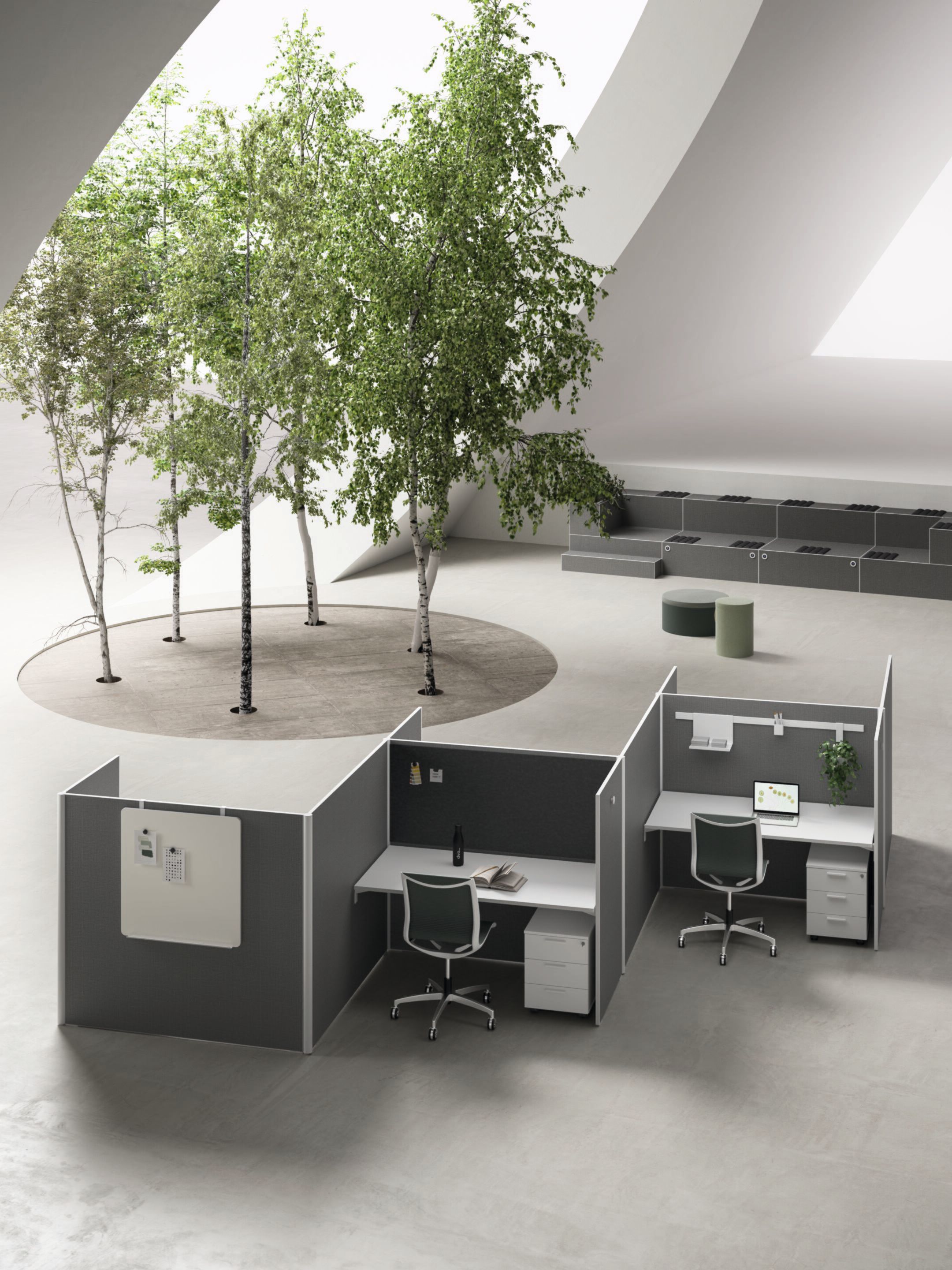 Звукоизоляционная войлочная подвижная стена для офиса DVO Shell ARCH-00049744 - Вид №4