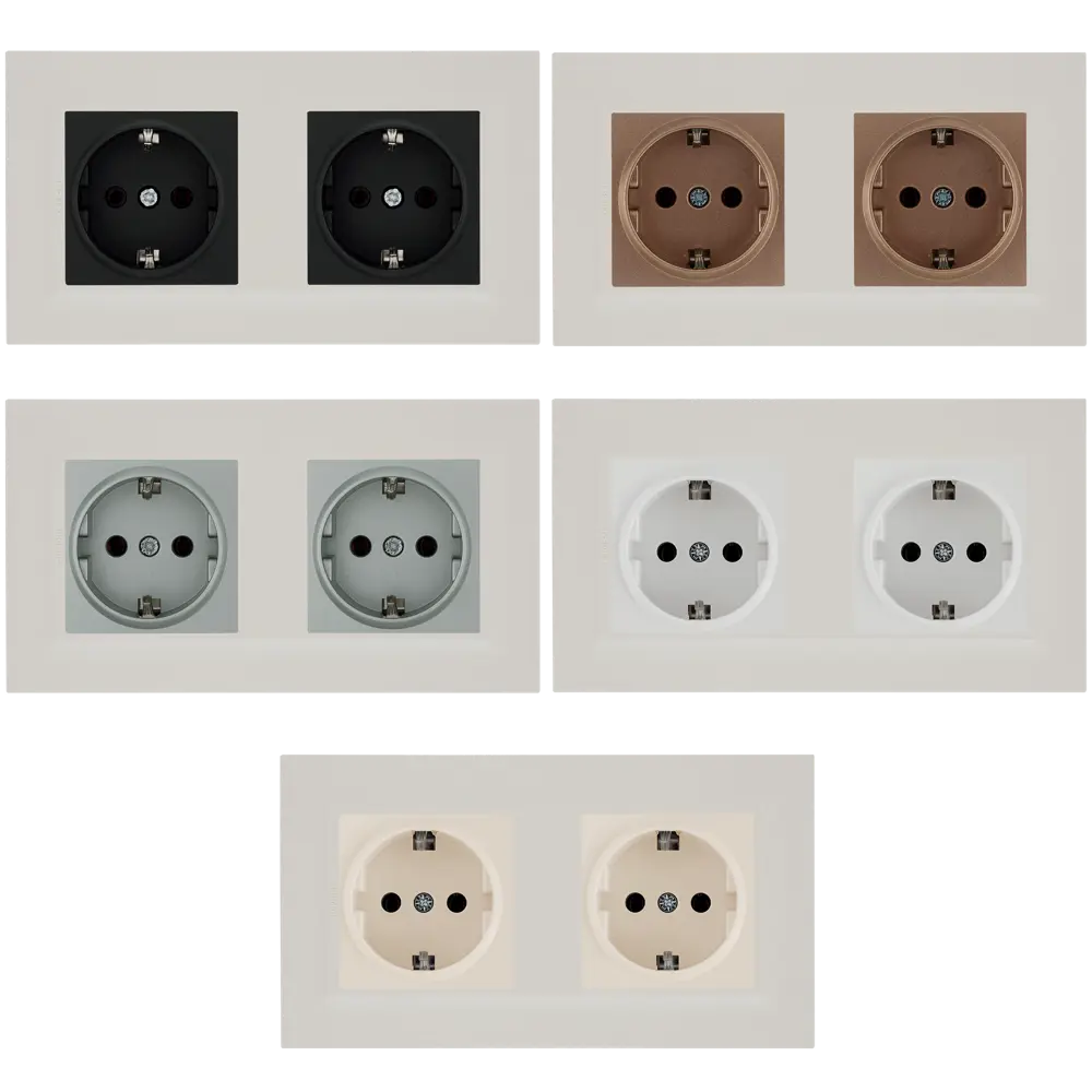 Рамка для розеток и выключателей Legrand Structura 2 поста цвет слоновая кость STLM-2117042 - Вид №1