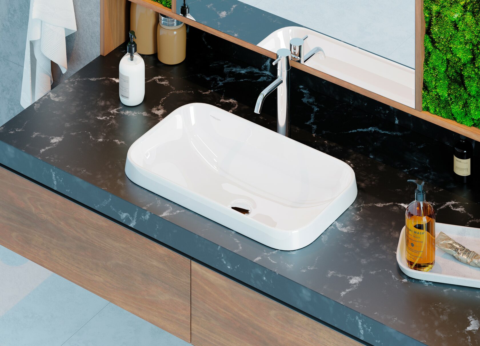 ART43SLWB01I Врезной умывальник Inside SANITA LUXE Infinity