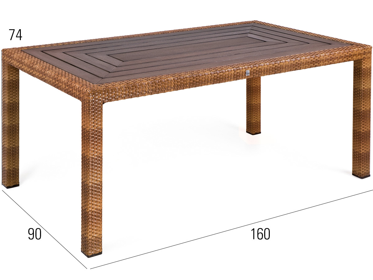 68.00.0339 Стол Bellini Tobacco - столешница Resysta Siam - 160 x 90 Mbm  - Вид №2