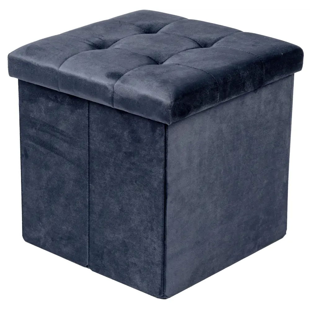 Пуф складной темно-синий 38x38 см 89407337 STLM-2120036 Santreyd  - Вид №1