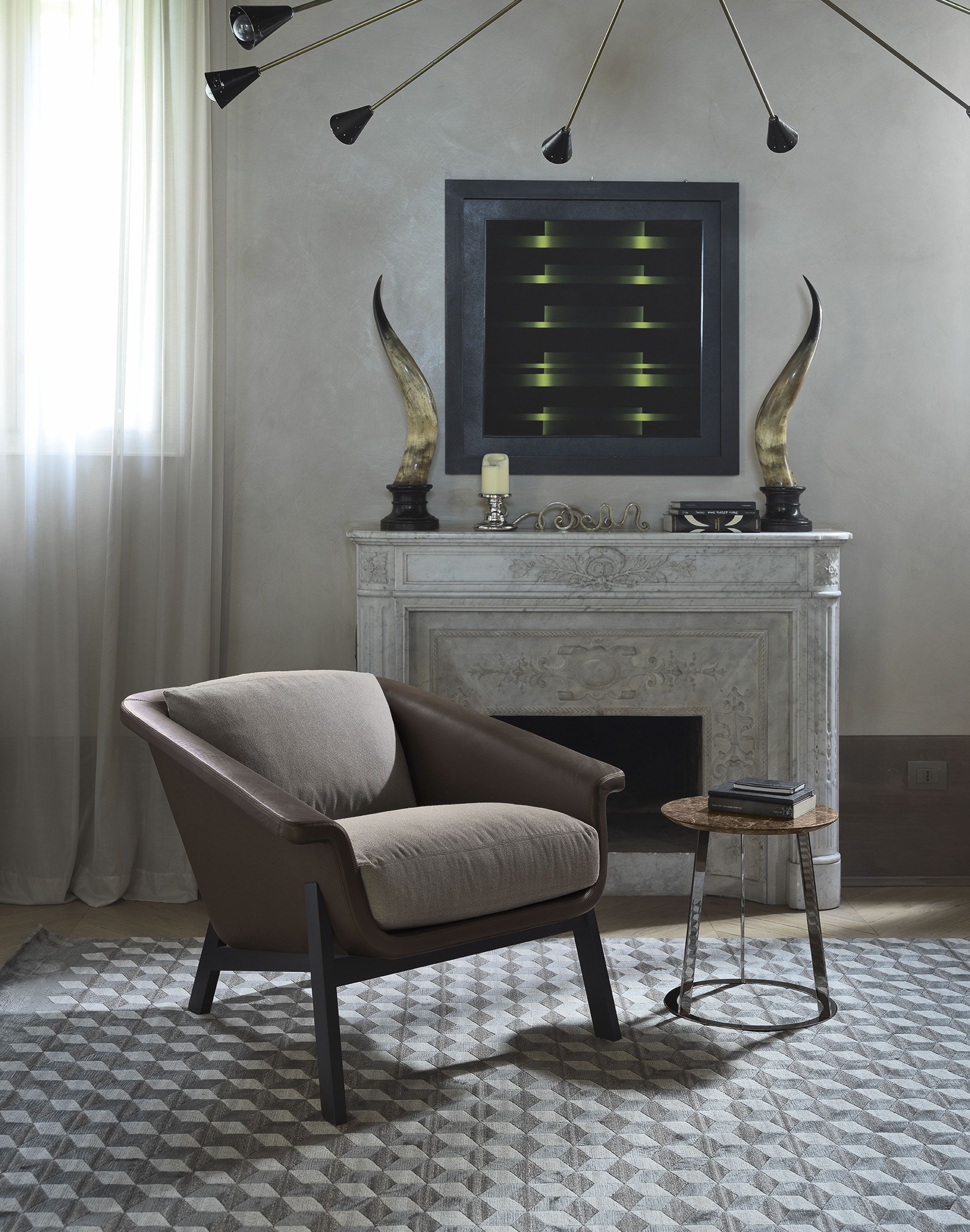 Круглый мраморный журнальный столик для гостиной Casamania & Horm Albino Family ARCH-00133839 - Вид №7