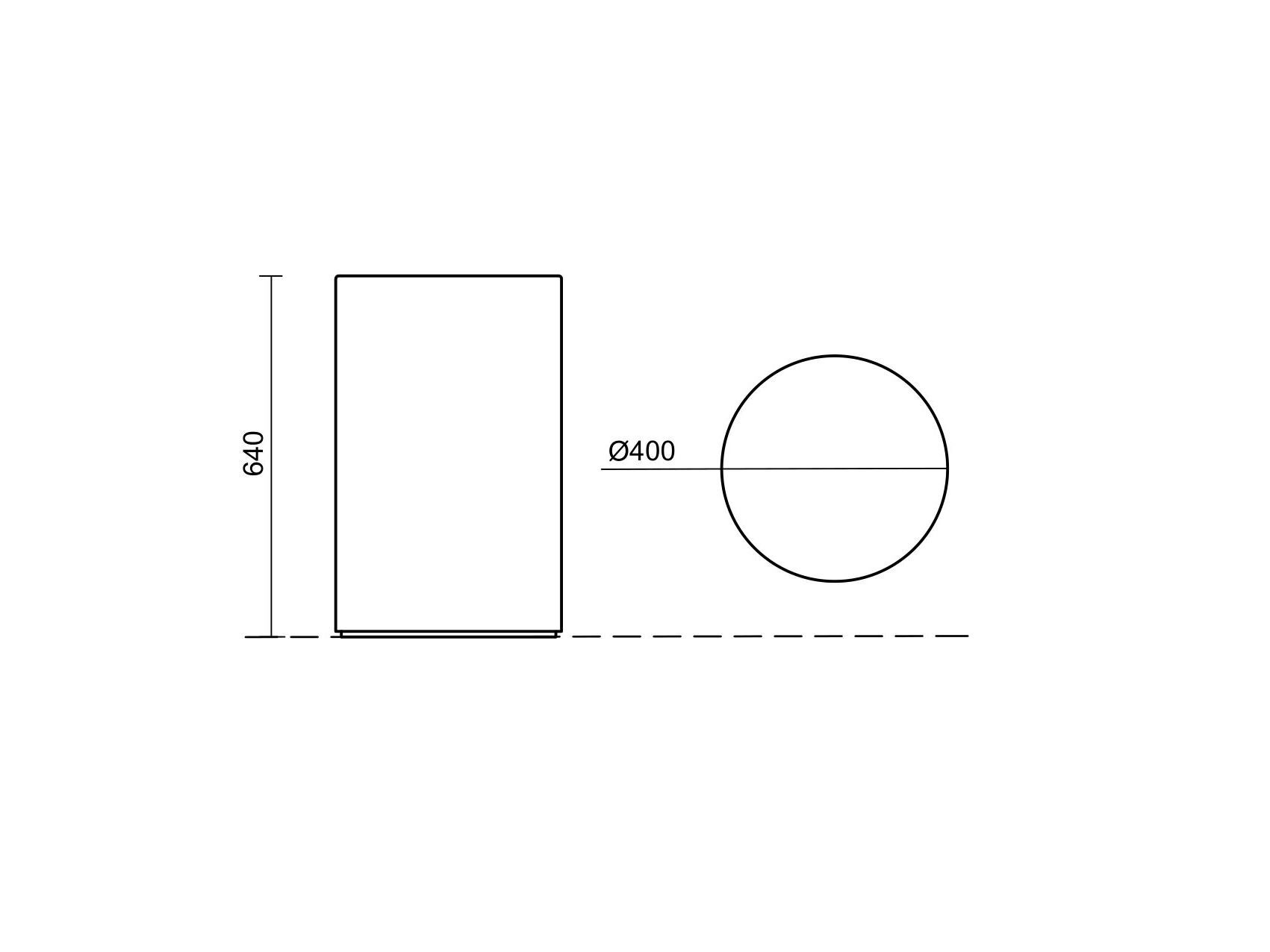 Бетонный фиксированный цилиндрический боллард Studio Città MONOLITE ARCH-00037516 - Вид №2