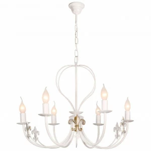 Люстра дизайнерская Ahemjust белая 10196-6L SUPERNW СВЕЧИ 056822 Белый