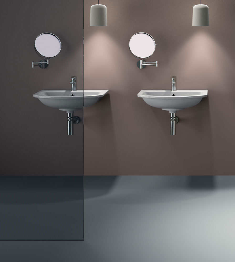 9131111 Подвесная раковина настенная овальная GSI ceramica City белая - Вид №3