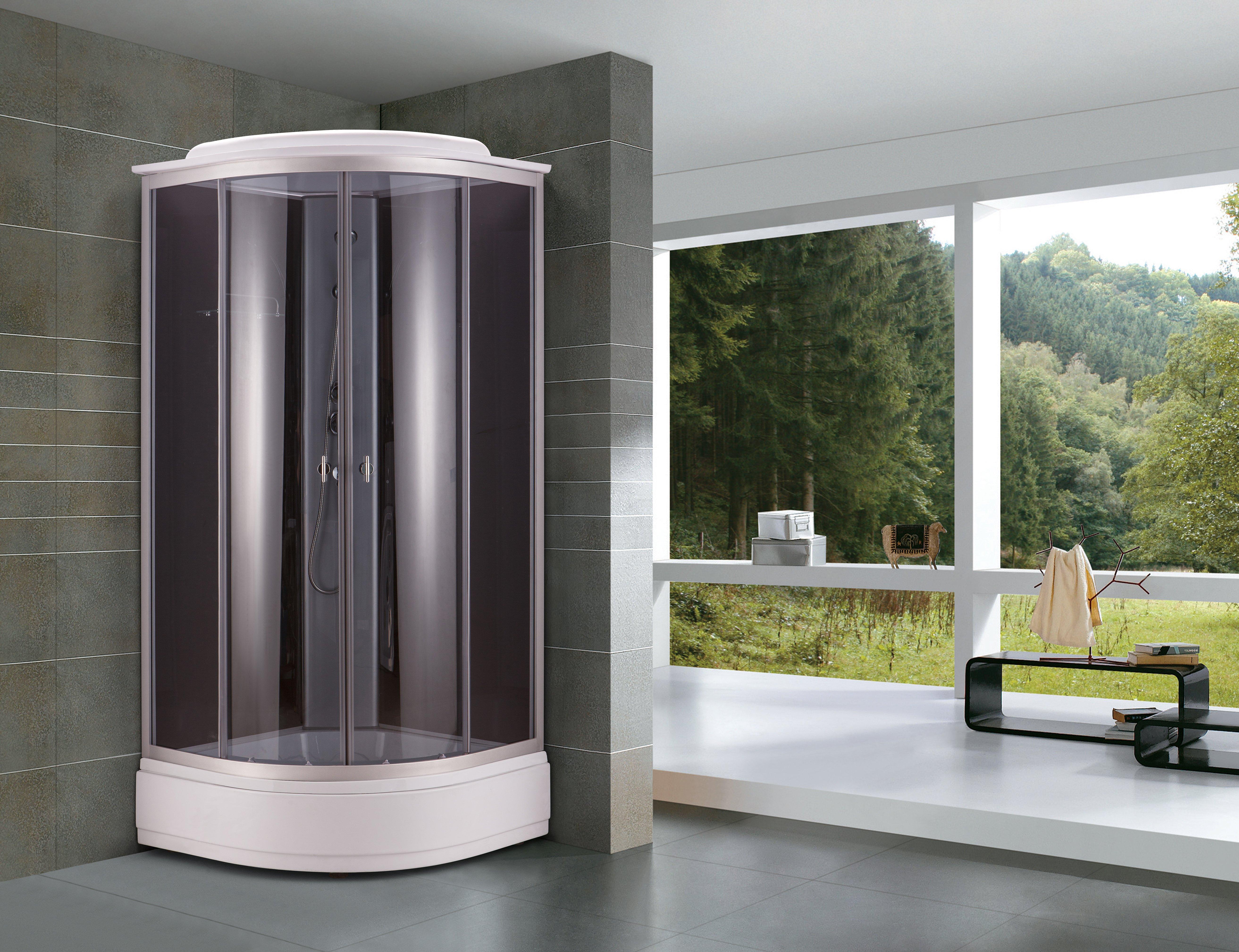 Душевая кабина NG- 3502-14 (1000х1000х2150) низкий поддон (26) стекло ТОНИРОВАННОЕ Niagara Classic 35021434 - Вид №1