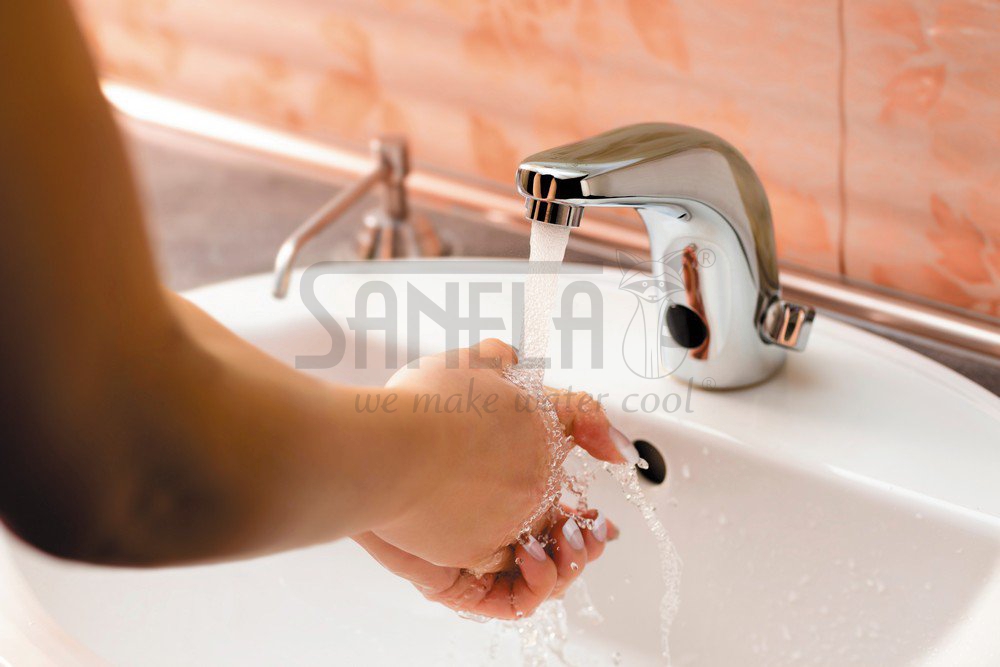 03150 Автоматический смеситель с рычажком для настройки температуры воды, 24 В пост. SANELA  - Вид №2