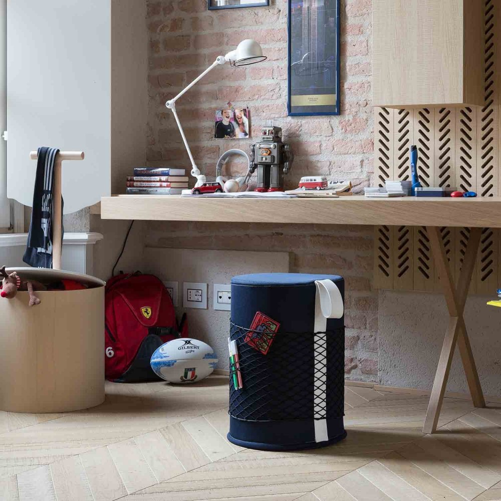 EVRLBZMBEVER Life Design Табурет не водонепроницаемый - Roll Roll Сапфировая синяя и белая ручка - Вид №2