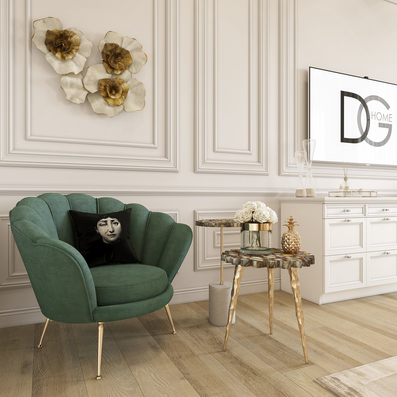 Стул Trapezium от Eichholtz Голубой EICHHOLTZ ДИЗАЙНЕРСКИЕ, EICHHOLTZ 062304 Голубой  - Вид №5