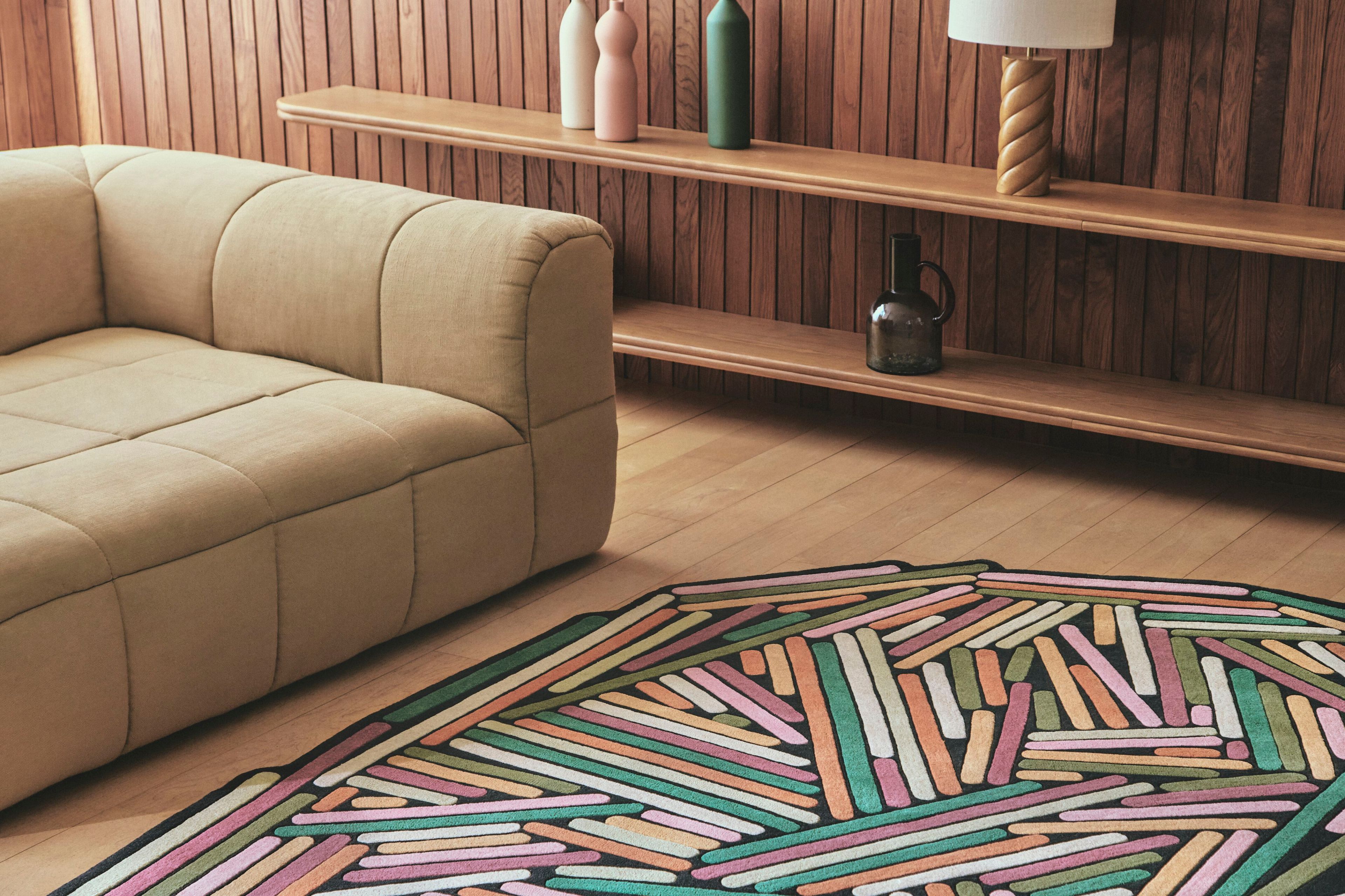 Шерстяной ковер с геометрическим рисунком Toulemonde Bochart BRINDILLE PRINTEMPS ARCH-00123312 - Вид №7