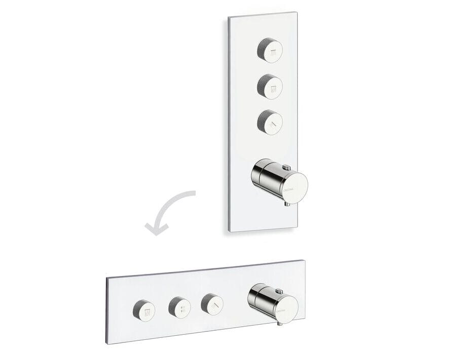 Термостатический смеситель для душа / ванны с 4 отверстиями с пластиной CRISTINA Rubinetterie Термостатические смесители-Shower &amp ARCH-00099101 - Вид №1