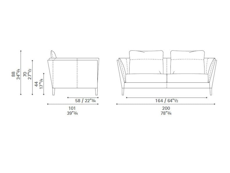 2-местный кожаный диван Poltrona Frau коллекция-диваны и кресла ARCH-00091265 - Вид №3