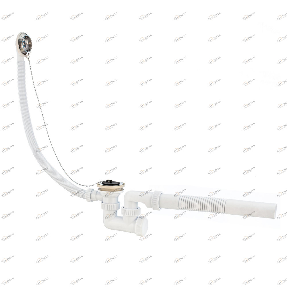 Сифон "Универсал" (30980242)  для ванн с нержавеющими чашкамии жёсткой трубой 30980242 Santreyd 