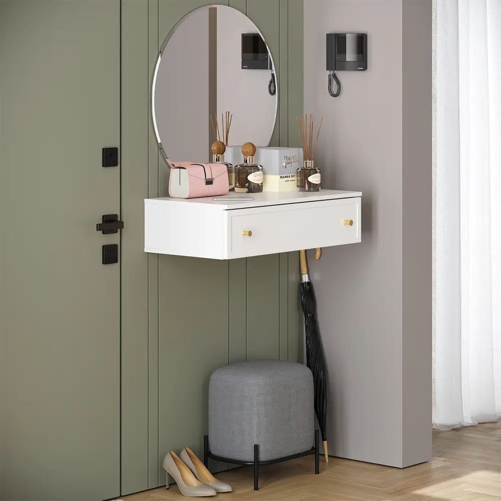 Консоль KONSENSA Лион Амьен 80x20x41.7 см ЛДСП цвет белый STLM-2047212