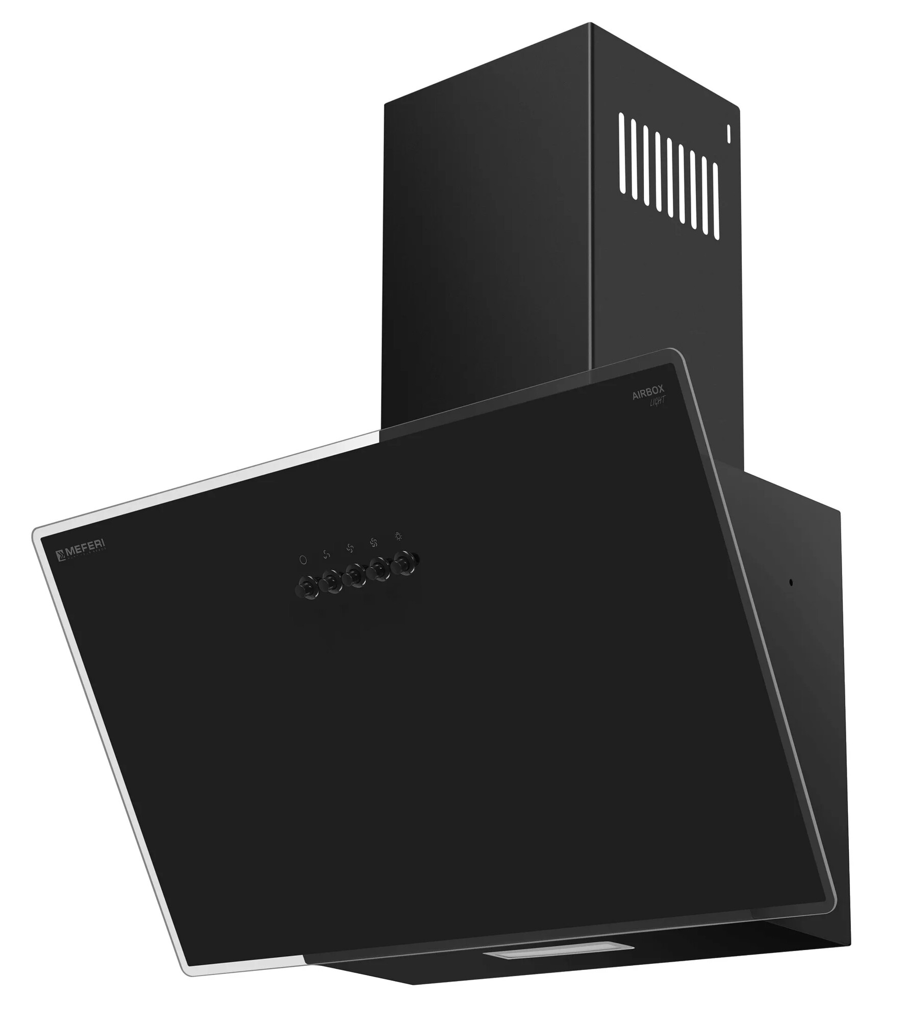 9168699 Вытяжка наклонная Meferi AIRBOX60BK LIGHT черный STDN-0082629 - Вид №1