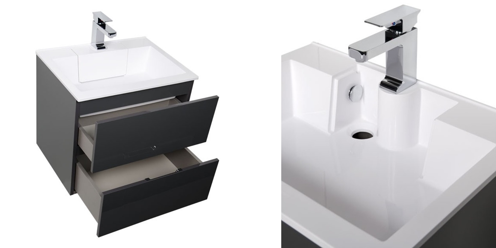 Комплект мебели Aquanet Алвита 60 серый антрацит 00184576 - Вид №5