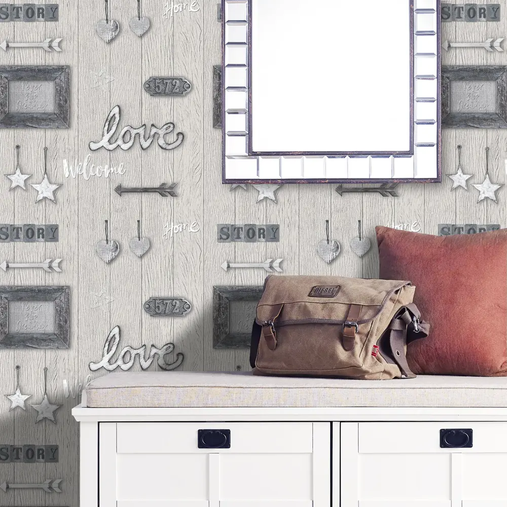 Обои бумажные Стори серые 0.53 м 4410 Santreyd STLM-2024826 - Вид №2